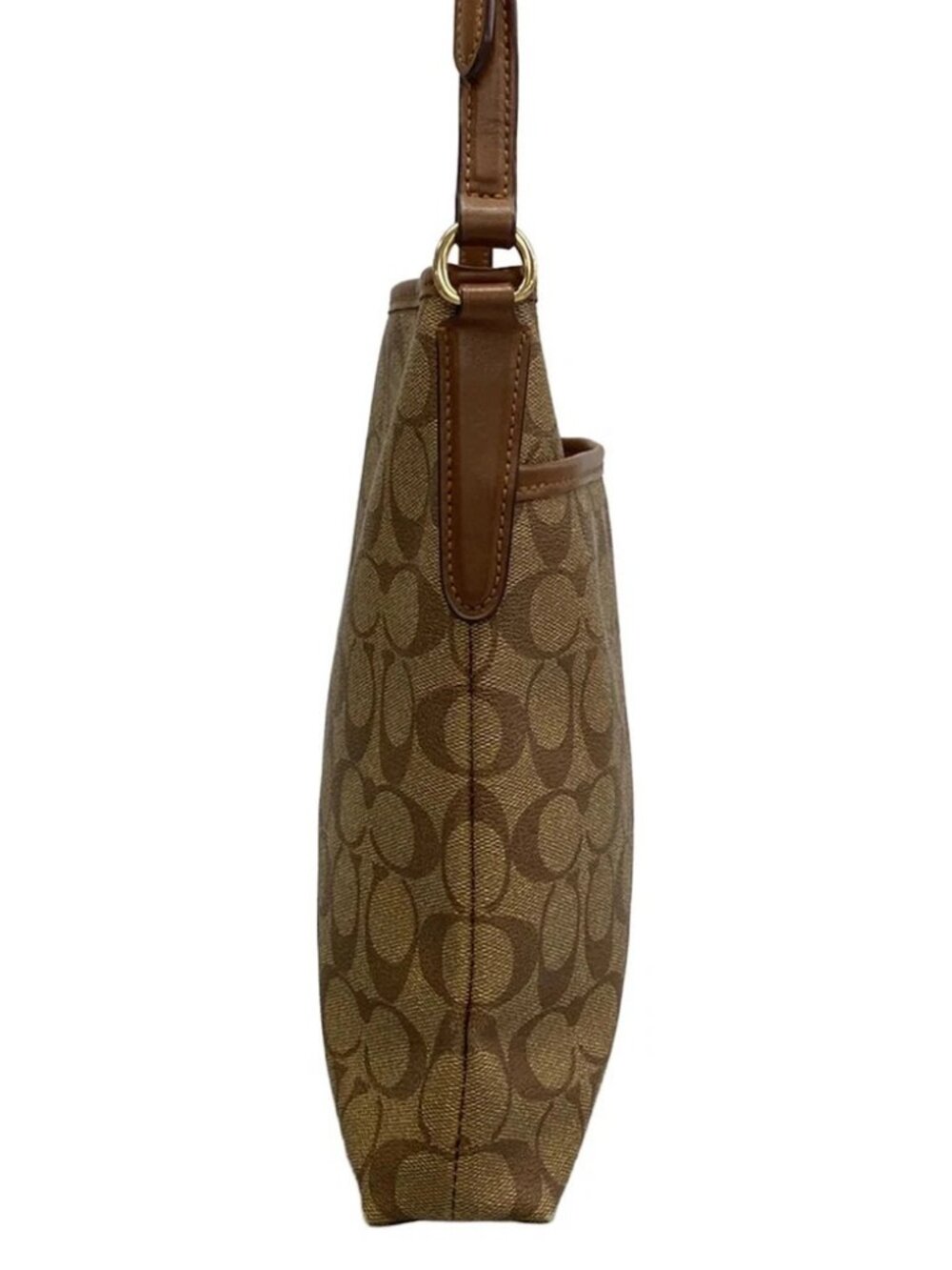 COACH F58297 Brown Dark Brown PVC Shoulder Bag - Picture 3 of 13